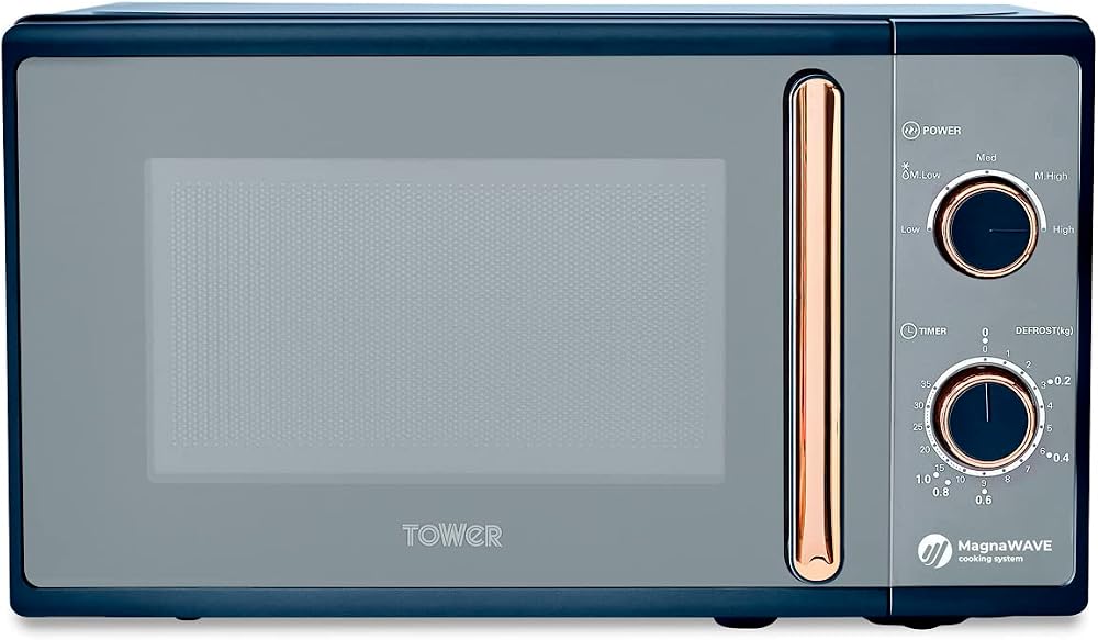 Tower Cavaletto Manual Microwave 800W 20L Midnight Blue Rose Gold T24038MNB