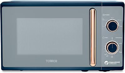 Tower Cavaletto Manual Microwave 800W 20L Midnight Blue Rose Gold T24038MNB