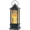 Eldnacele Musical Singing and Lighted Plug-in & Battery Operated Lighted Christmas Water Glittering Snowing Globe Christians Church Lantern for Home Decoration Angel