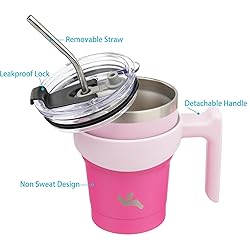 Konokyo 10 oz Tumbler with Handle and 2 Straw 2