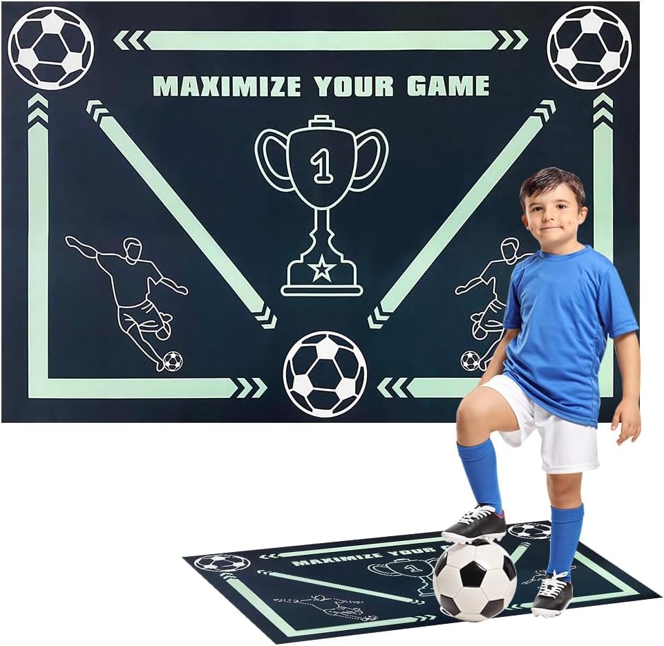 HOVCEH Football Training Mat, Football Footstep TrainingMat, Improve Football Skills Mat, Foot-ball Agility Training Equipment, for Kids/Adult