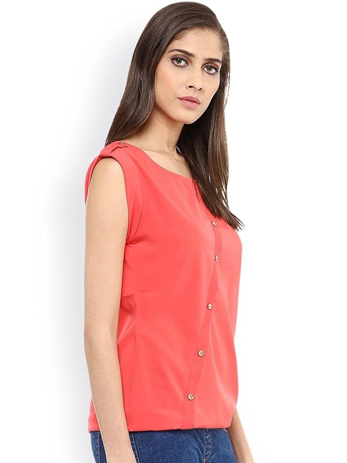 j b fashion women's crepe top (multicolour, free size)