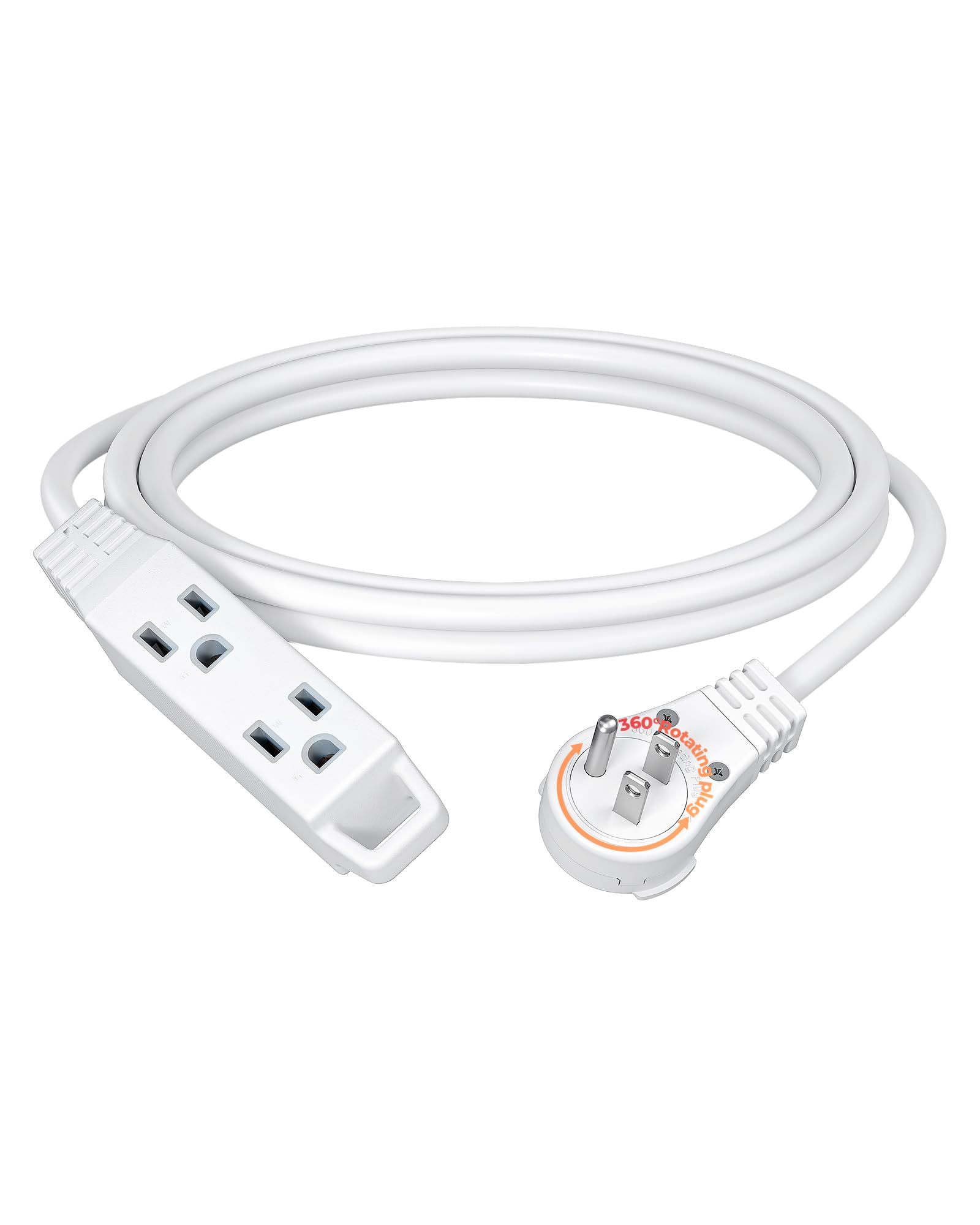 DEWENWILS 360° Rotating Flat Plug Extension