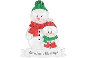 MAXORA Grandma's Blessings Christmas Ornament - 2025 Personalized Grandma and Kid Ornament for Christmas Tree - First Christmas as Grandma - Grandma’s 1st Christmas Ornament for Grandkid