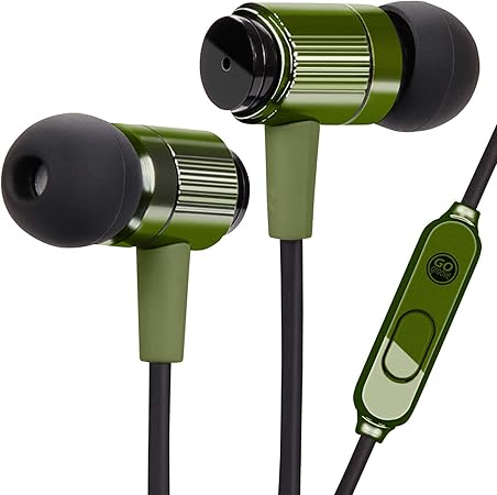 Amazon Co Jp 丈夫なカナル型イヤホン Aux入力 マイク付 インライン通話 再生ボタン Eva製ケース付 Go Groove Ggaornf1 Series Green 家電 カメラ