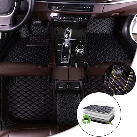 Amazon カーマット フロアマット メルセデスベンツ Cla C117 13 19年対応 右ハンドル車専用 ドレスアップカーマット 防水 汚れ防止 滑り止めレザーセット ブラック 車 バイク 車 バイク