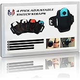 GH 4 Pack Adjustable Leg Straps Accessory Compatible with Nintendo Switch, OLED, Switch 2 Controller, Adult and Kids Anti Slip Joycon Leg Straps for Nintendo Switch Sports Soccer, Ring Fit Adventure