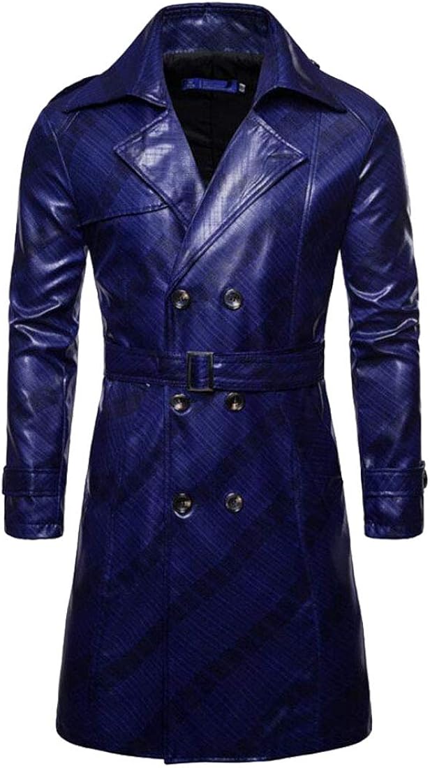 double breasted faux leather jacket