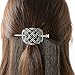 Viking Celtic Hair Slide Hairpins- Viking Hair Accessories Celtic Knot Hair Barrettes Antique Silver Hair Sticks Irish Hair Decor for Long Hair Jewelry Braids Hair Clip With Stick (ID-HH)