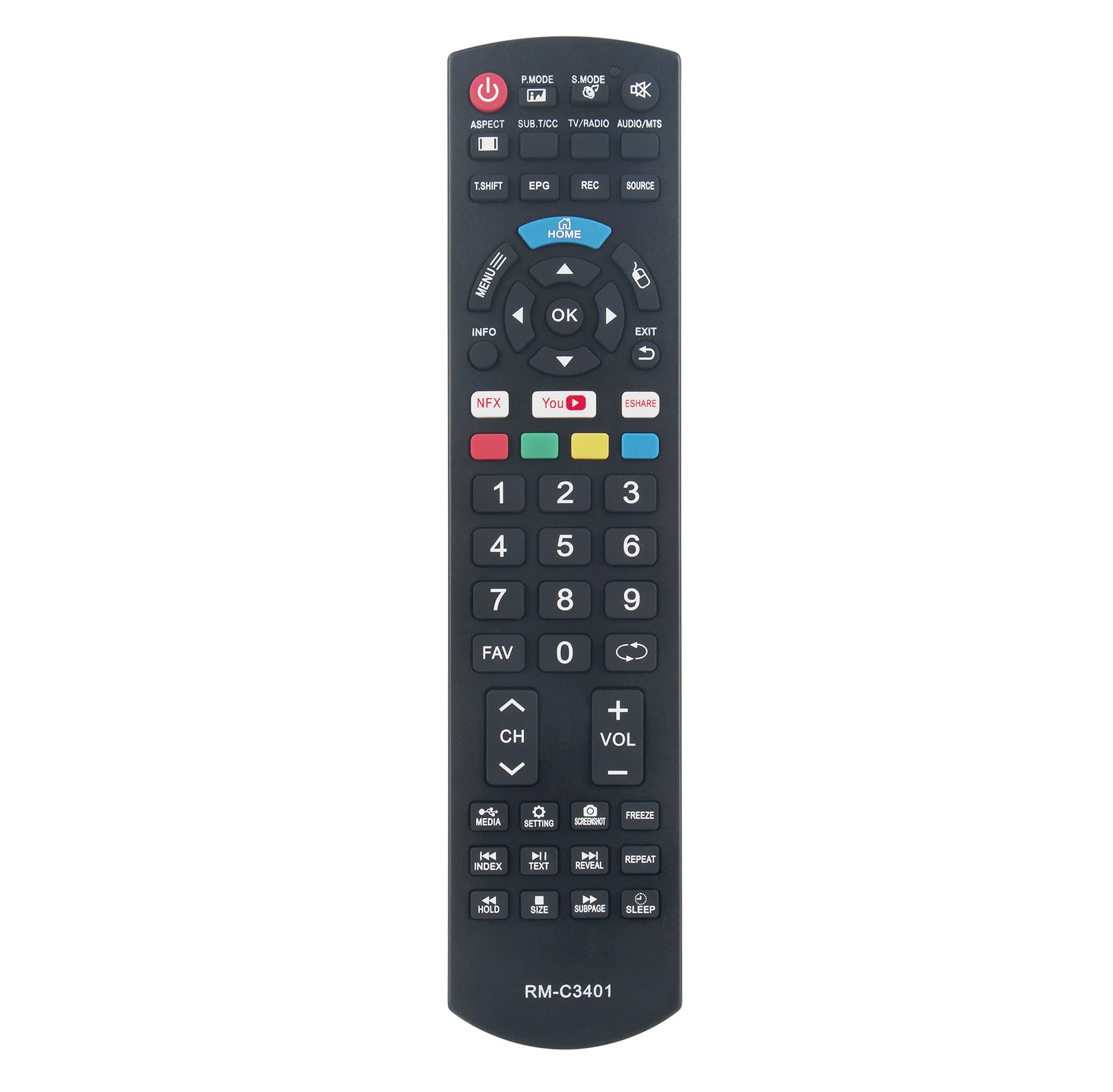AULCMEET RM-C3401 Replacement Remote Control Compatible with JVC 4K OLED Smart TV LT-55N775A LT-55N685A LT-65N785A