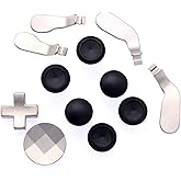 Deal4GO Magnetic Analog Thumbstick Metal D-pad & Paddle Set Replacement for Xbox One Elite 1698 Controller Thumb Stick Black