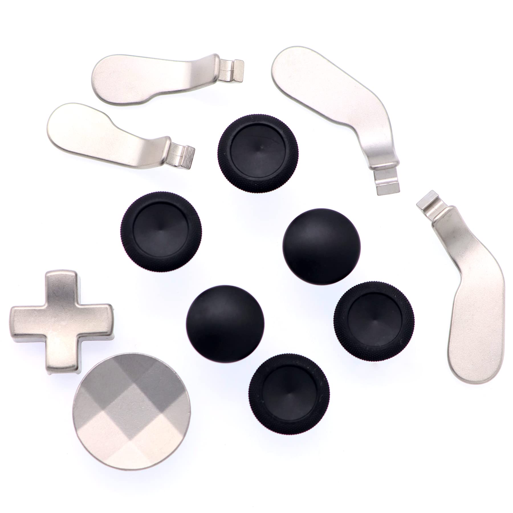 Deal4GO Magnetic Analog Thumbstick Metal D-pad & Paddle Set Replacement for Xbox One Elite 1698 Controller Thumb Stick Black