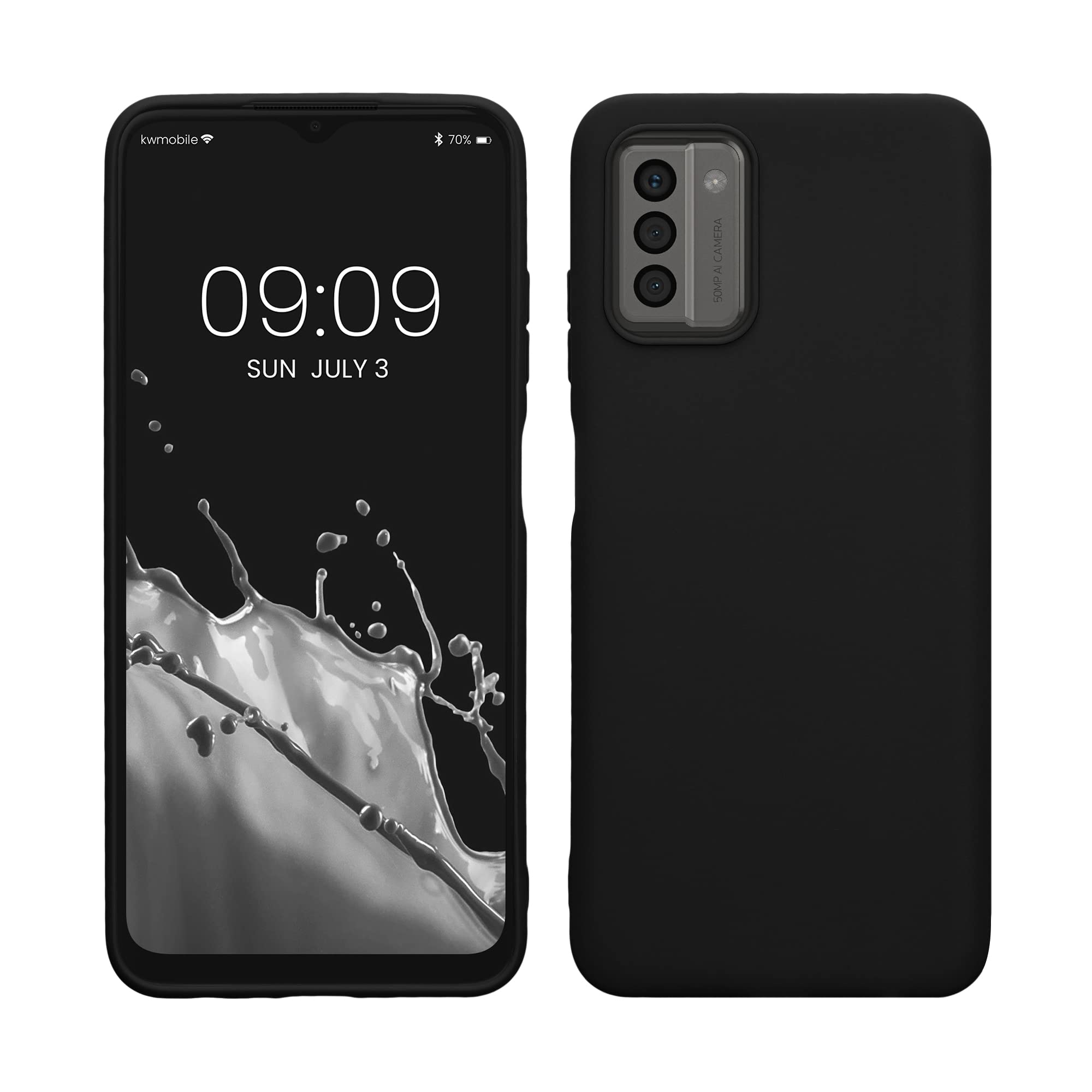 kwmobile Case for Nokia G22 Case - Soft Cover - Shockproof TPU Material - Wireless Charging - Black