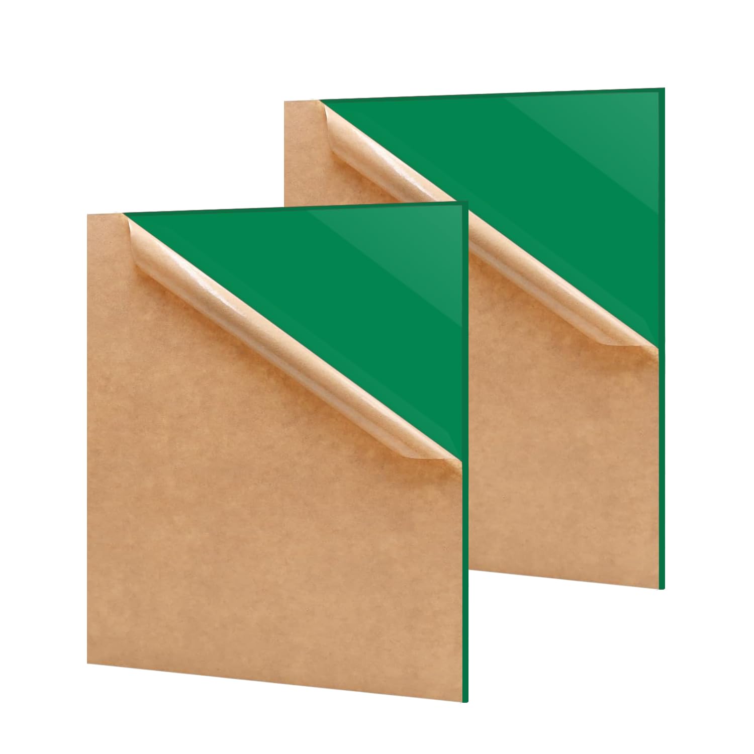 Eszeoee 2 Pack 16'' x 20'' Opaque Green Acrylic