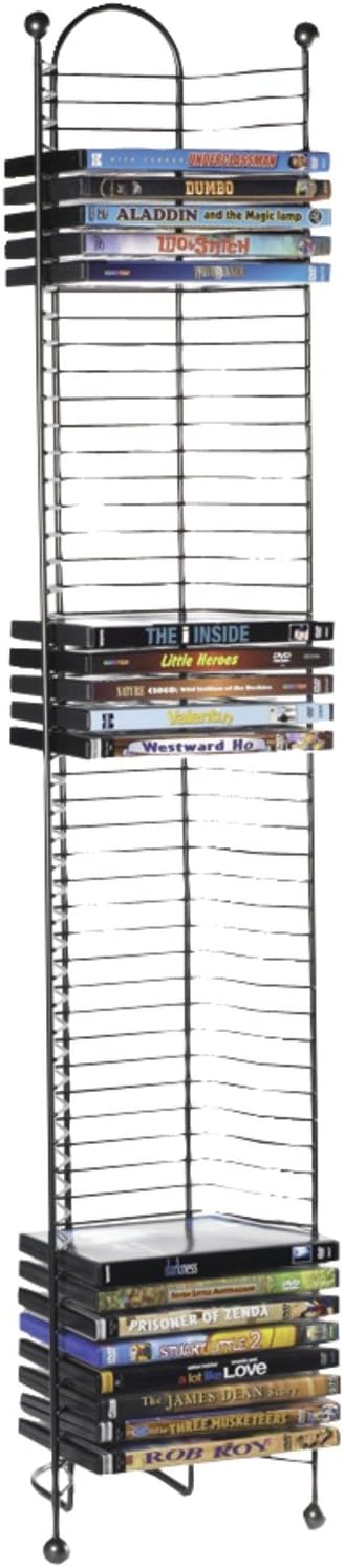 Atlantic 52-DVD/BLU Ray Disc Tower - PN 63712035 in Gunmetal: Home Audio & Theater