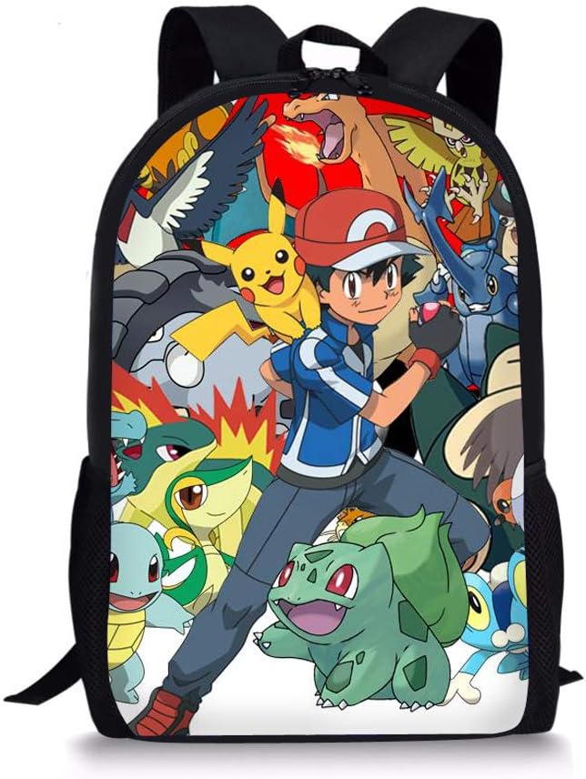 Pokemon Rucksack Leisure Backpack School Backpack Pikachu Printed Daypack Travel Bag Trekking Backpack Charmander Bulbasaur Printed