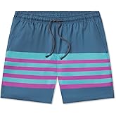 Southern Marsh Youth Harbor Swim Trunks - Barelona Lines, Slate & Teal, Youth Small