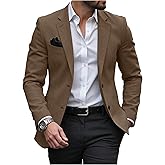 SOLY HUX Men's Long Sleeve Blazer Jacket Button Casual Work Business Suit Jacket