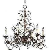 Maxim Elegante-6 Light Chandelier in Leaf style-26.5 Inches Wide by 28.5 inches high-Oil Rubbed Bronze Finish -Traditional