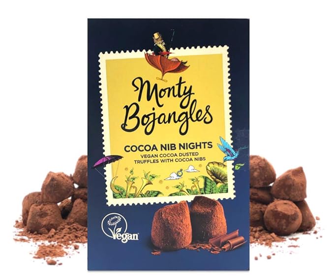 Monty Bojangles Vegan Cocoa Dusted Truffles Cocoa Nib Nights 180g Gift