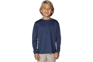 INGEAR Boys Rash Guard Long Sleeve Swim Shirt - Quick Dry UPF 50+, Kids Fishing Shirt, Dry fit Shirts for Boys Sizes XS-XL