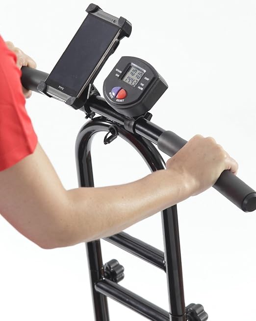 JOKA Fit Sprungzähler passend für fast alle Fitnesstrampoline, misst die Anzahl der Sprünge, die Trainingsdauer und den dursc