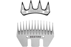 BEETRO Sheep Shears Replacement Blades, Professional Stainless Steel Clipper Blades for Sheep Alpacas Goats and More