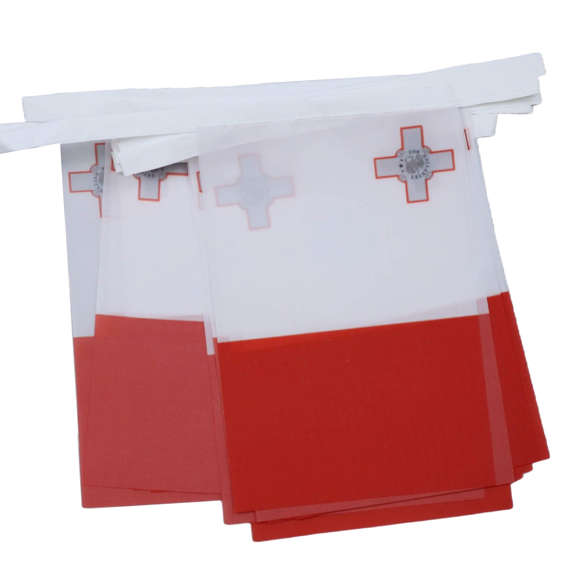 AZ FLAG Malta Bunting Flag, 20 Ft Garland with 20 Small Maltese Flags 8'' x 6'', 100% Polyester String Pennant, 6 meters — image 1