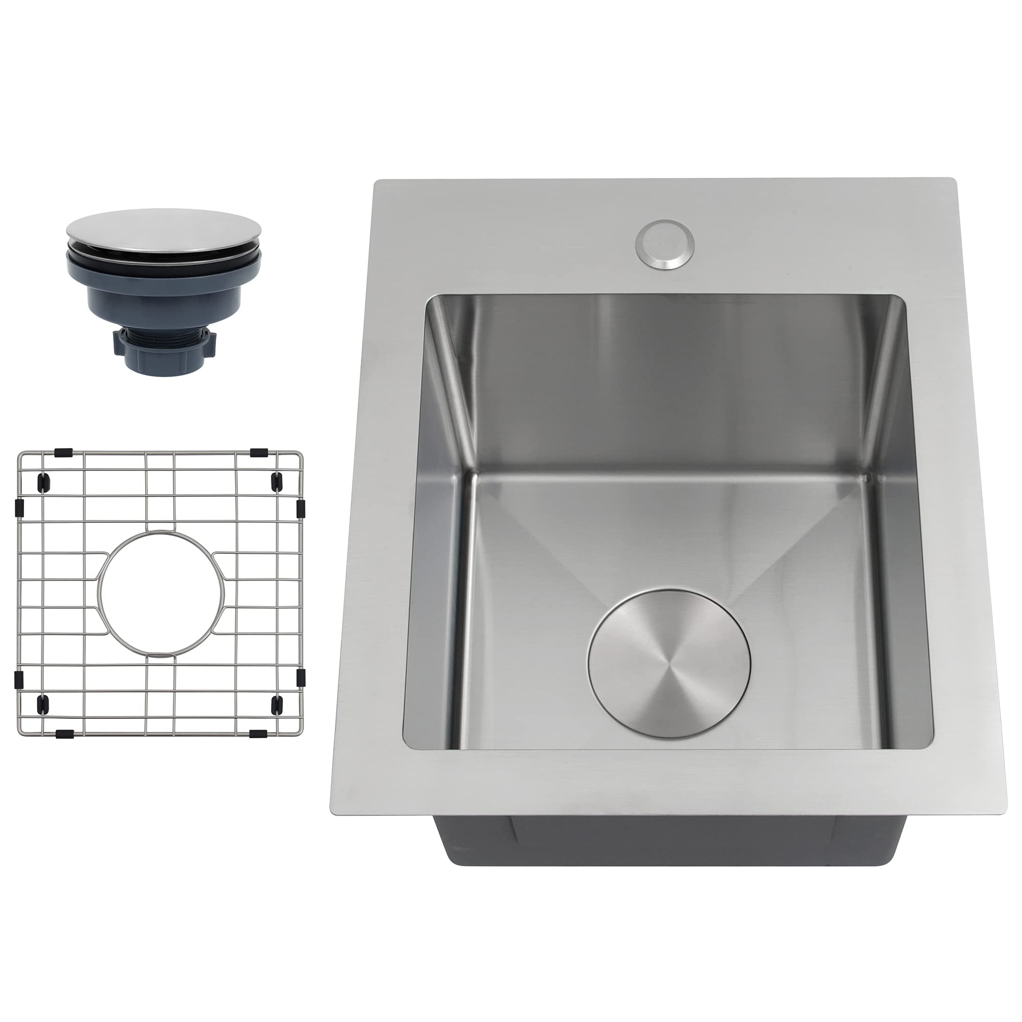 Lonsince Drop In Bar Sink 17 X 19 inch,16 Gauge