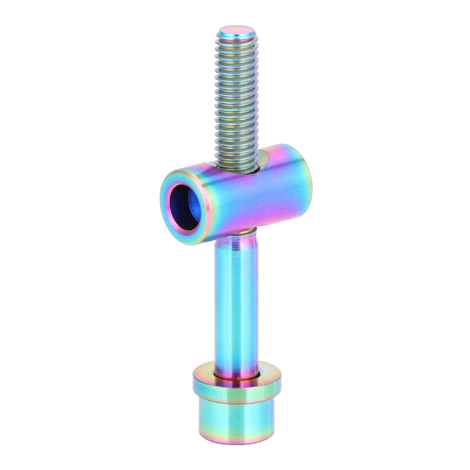 Alomejor Titanium Alloy Bike Seatpost Screws M5x30/35/40mm Fixed Round Head Screws for Bicycle Seat Posts Durable Lightweight (M5x40-Rainbow)