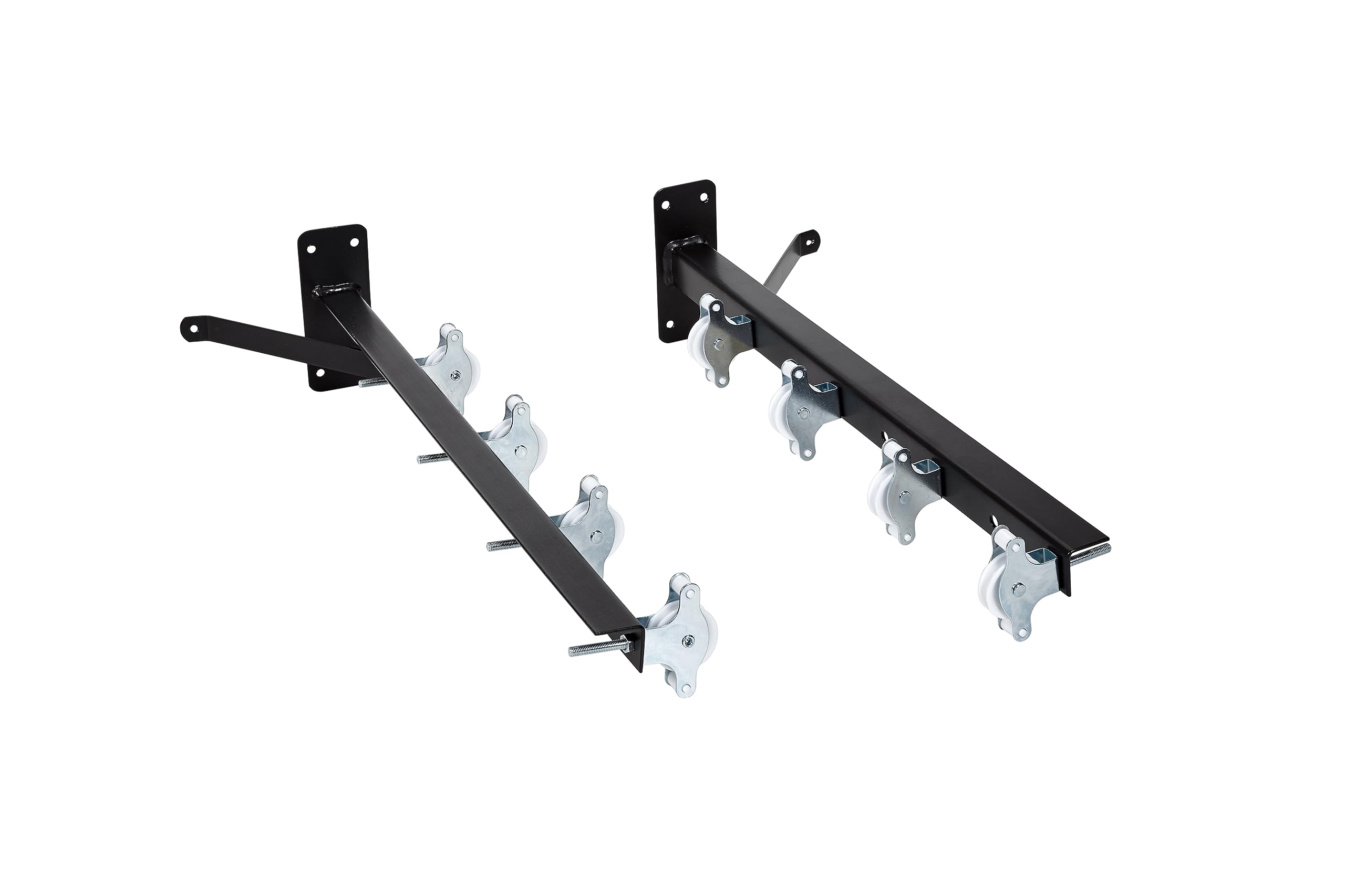 Sauvic with 8 Pulleys, Steel with Anticorrosive Plastic Coating, Black, Long