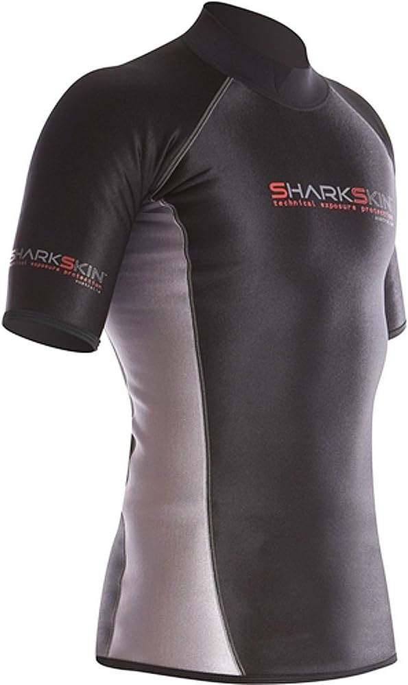 Sharkskin Men's Chillproof Short Sleeve Shirt Exposure Garment for Scuba Diving, Surfing, ETC (3X-Large)
