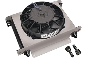 Derale 13760 Hyper-Cool Remote Mount Fluid Cooler , Black