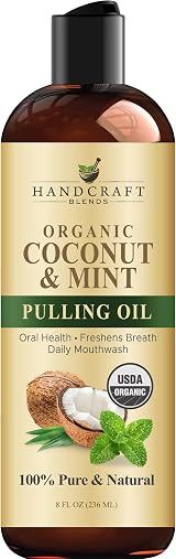 Handcraft Blends Coconut Oil Pulling with Peppermint Oil 236 ml Organic