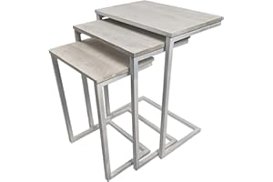 CAROLINA CHAIR & TABLE Nesting Table Set (Whitewash)