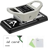 Engrowtic 2 in 1 ID Badge Slot Hole Punch 3x13 mm &amp; R5 Card Corner Trimmer | Dual Use Hand Hold Slot Flat Hole Puncher, DIY Corner Rounder Punch Tool, for PVC ID Card, Name Badge, Photo Paper Crafts