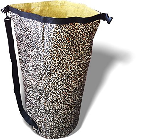 Extra Large Laundry Hamper - Leopard Print, Durable Waterproof Dirty Clothes Basket | Shoulder Strap For Easy Carrying | Folds Flat for Storage | Special New Year Pricing!