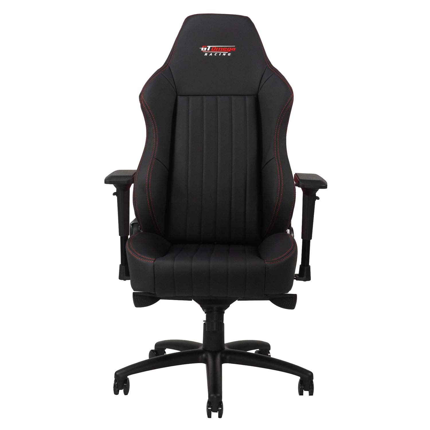 GT OMEGA EVO XL Racing Gaming Chair with Lumbar Support - Heavy Duty Ergonomic Office Desk Chair with 4D Adjustable Armrest & Recliner - PVC Leather Esport Seat for Racing Console - Black