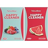 NEWELLME Happy Cleaner Digestive Supplement Powder, Gut Health Drink Mix with Probiotics, Digestive Enzymes & Fiber, Supports Digestion and Bloating, Watermelon & Berry Variety, 28 Sachets (2 Boxes)