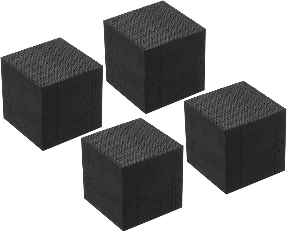 PATIKIL Rubber Anti-Vibration Pads 4 Pcs Square 2" for HVAC Air Conditioner