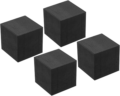 PATIKIL Rubber Anti-Vibration Pads 4 Pcs Square 2" for HVAC Air Conditioner
