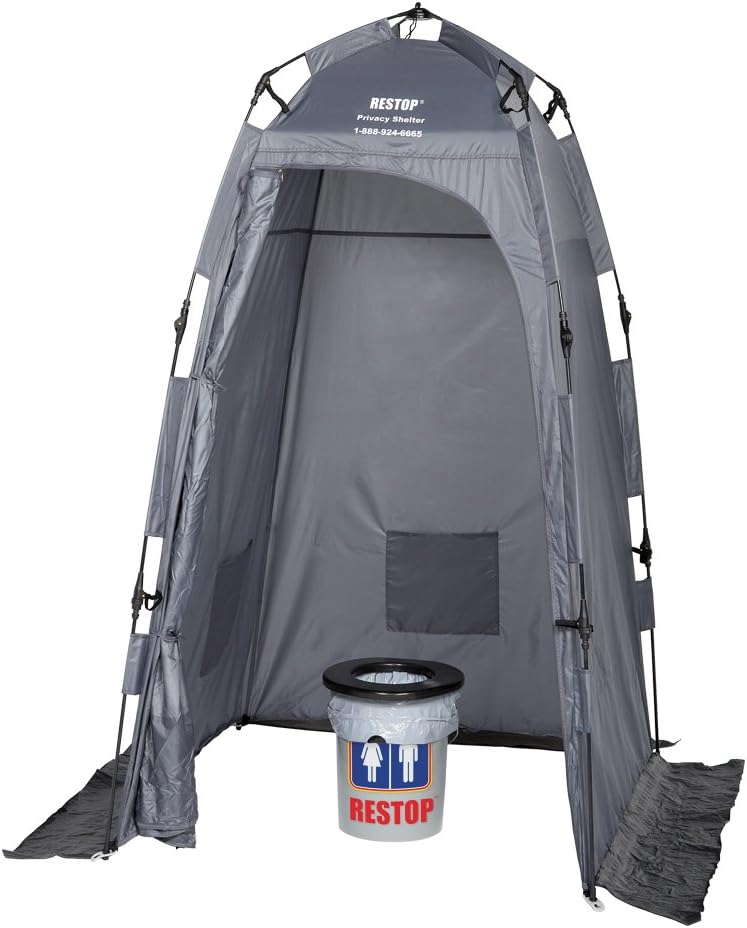 RESTOP Grey Shelter Commode