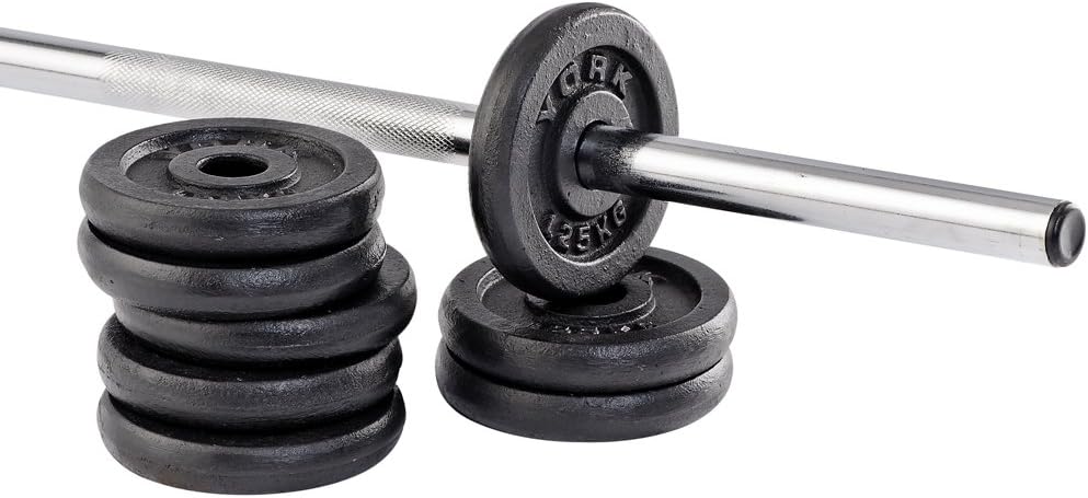 York Fitness - Juego de 8 Discos de Hierro Forjado (1,25 kg ...