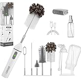 Benifi Electric Bottle Cleaner Pro, 11 in 1 Baby Bottle Brush, Drying Rack, Sponge Bottle Brush, Silicon Bottle Cleaner,Formula Mixer,Nipple Brush, Soap Dispenser,Microfiber Cleaning Cloth Included