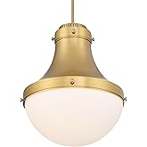 Minka Lavery 3934-732 Purelight 17" Wide Pendant - Legacy Brass with Etched Opal Glass