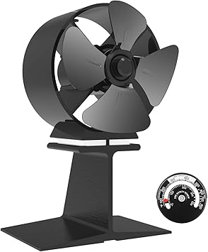 Ofenventilator Warmelufter Fur Holzofen Oder Kaminofen Leise Und Einfache Pflege Verteilt Warme Luft Im Haus Umweltfreundlich A Amazon De Baumarkt