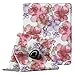 Fintie iPad 2/3/4 Case - 360 Degree Rotating Stand Smart Case Cover for Apple iPad with Retina Display (iPad 4th Generation), The New iPad 3 & iPad 2 (Automatic Wake/Sleep Feature) - Floral Purple