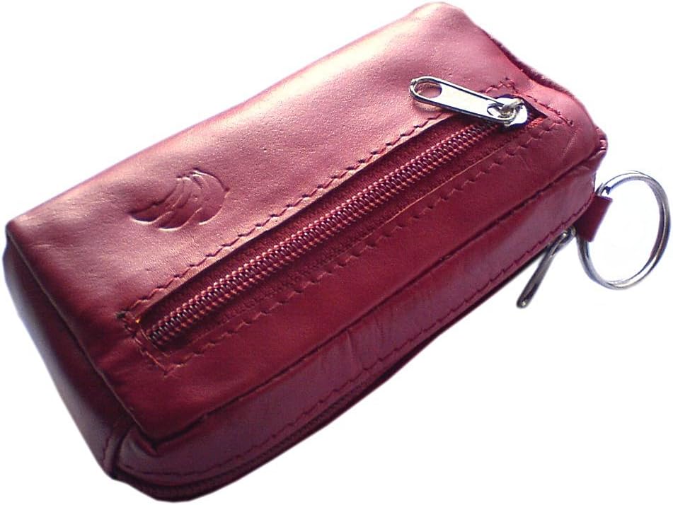 ISuperb Schlüsseltasche Aus Rindsleder - Schlüsseletui Für Autoschlüssel 9,5x3,5x5cm