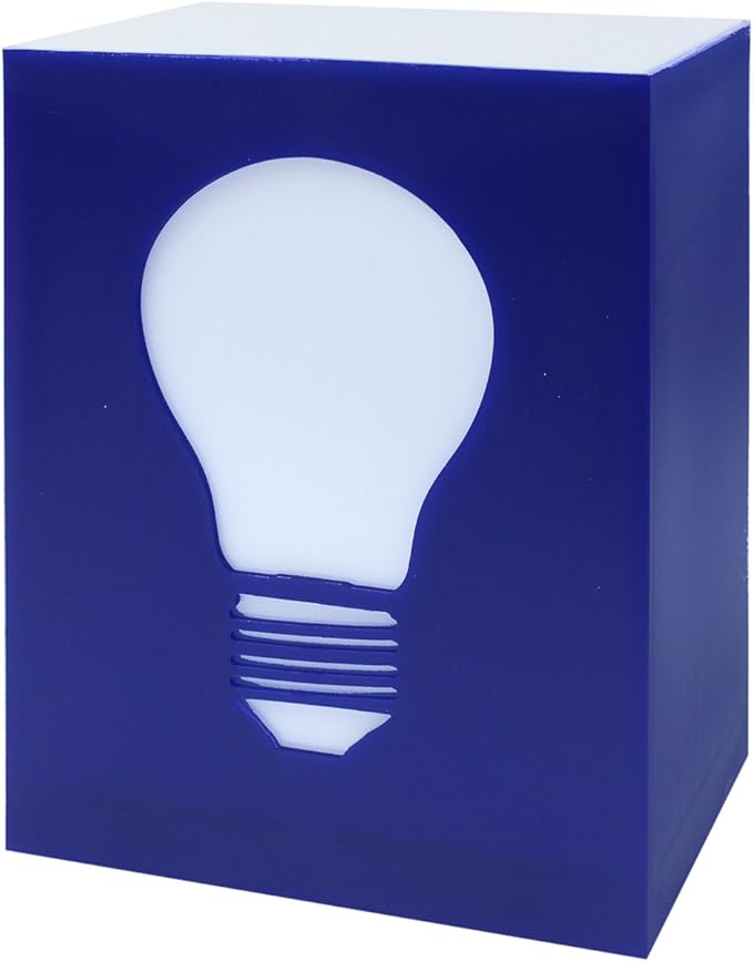 Box Light Bulb Table Lamp, Blue Amazon.co.uk Lighting