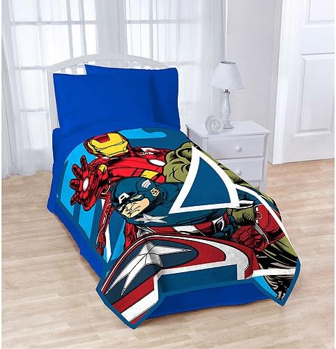 Marvel the Avengers Blanket Twin / Full 62" X 90" Micro Plush